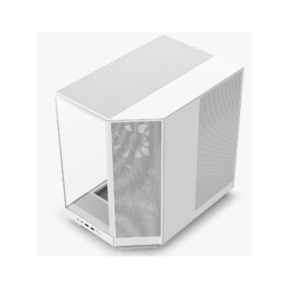 Imagem 2 de 5 do produto Gabinete Gamer Nzxt H6 Flow, Mid Tower, Vidro Temperado, Branco