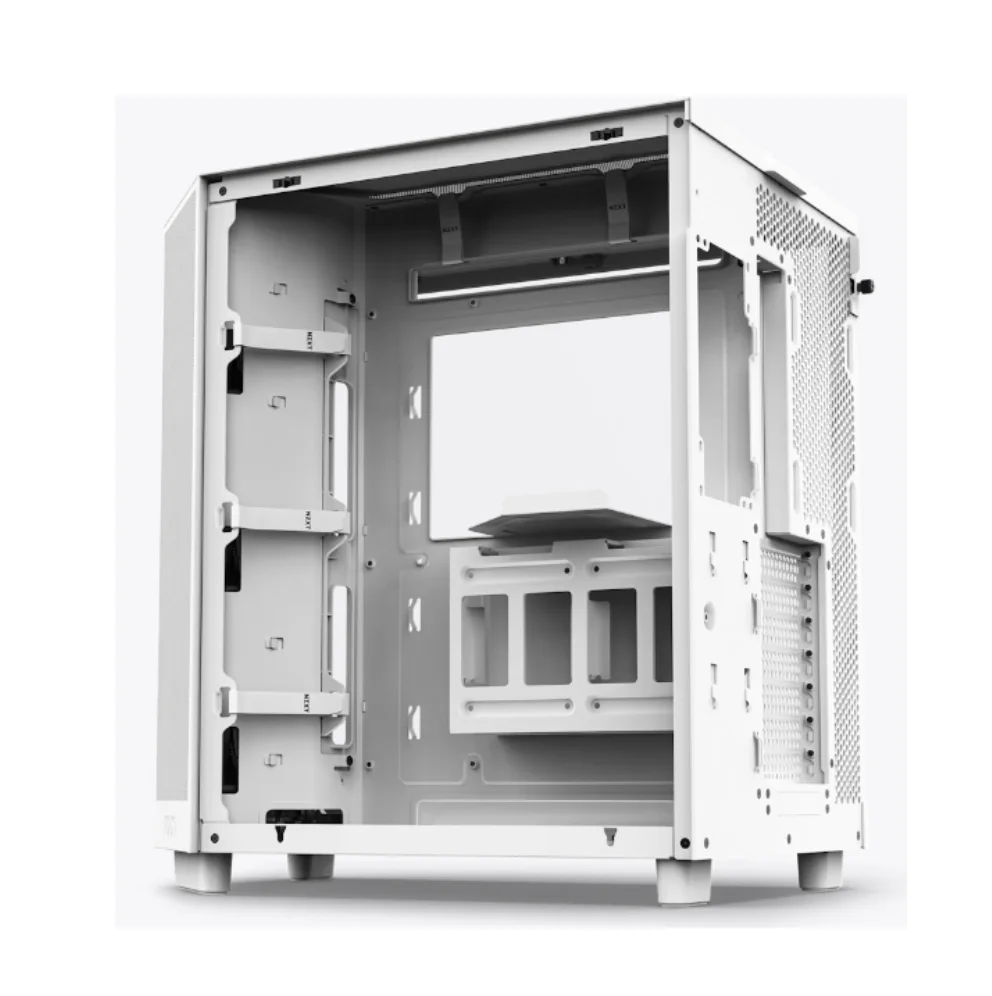 Imagem 4 de 5 do produto Gabinete Gamer Nzxt H6 Flow, Mid Tower, Vidro Temperado, Branco