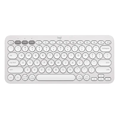 Teclado Logitech Pebble Keys 2 K380s, Sem Fio,  Branco