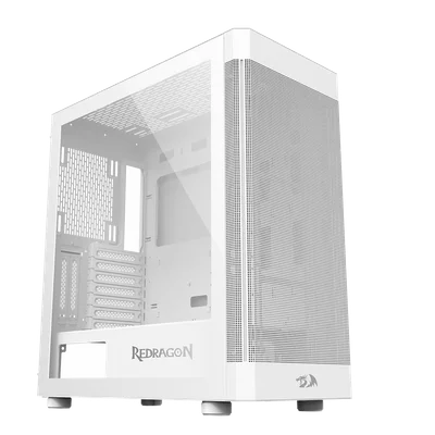 Gabinete Redragon Aeroglass, Branco, Ca, 602w