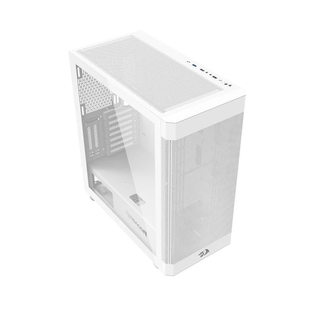 Imagem 3 de 5 do produto Gabinete Redragon Aeroglass, Branco, Ca, 602w