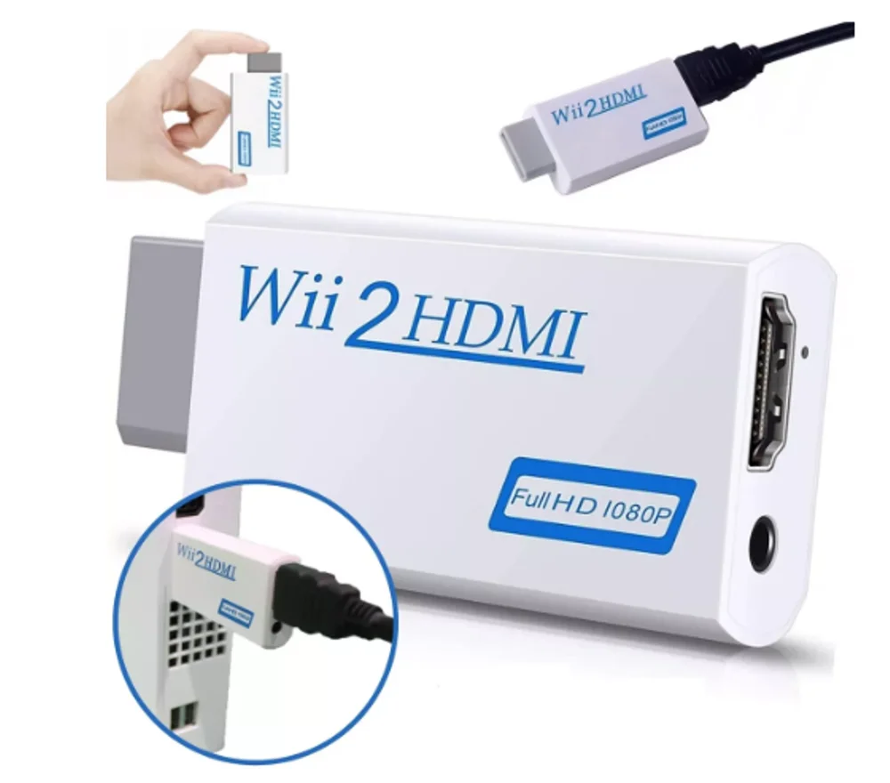 Imagem 3 de 3 do produto Adaptador Conversor Áudio Vídeo, Nintendo Wii, Para Cabo HDMI