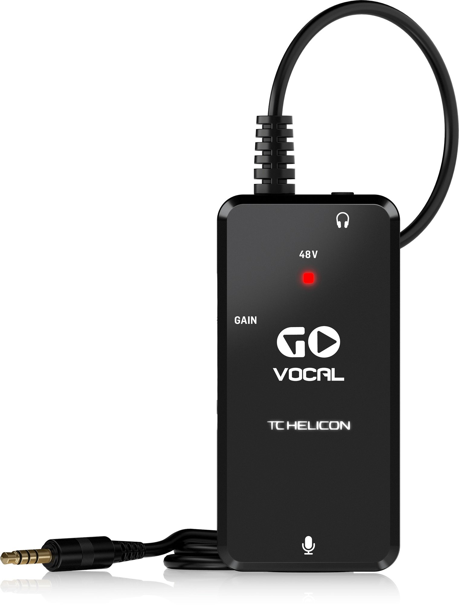 Interface de gravação portátil TC Helicon Go Vocal, Para Celular iOS, Android, Mac e PC