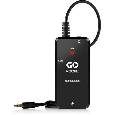 Interface de gravação portátil TC Helicon Go Vocal, Para Celular iOS, Android, Mac e PC