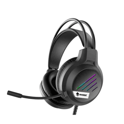 Headset Gamer Evolut Lesh Eg-306, Led, 40mm, Preto
