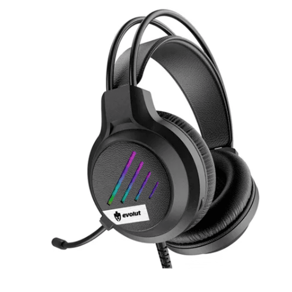 Imagem 2 de 3 do produto Headset Gamer Evolut Lesh Eg-306, Led, 40mm, Preto