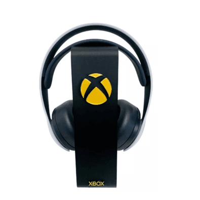 Suporte De Headset Skul Xbox, Logo Gold, Suporte Preto