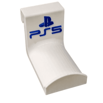 Suporte De Headset Skul Playstation 5, Logo Azul, Suporte Branco