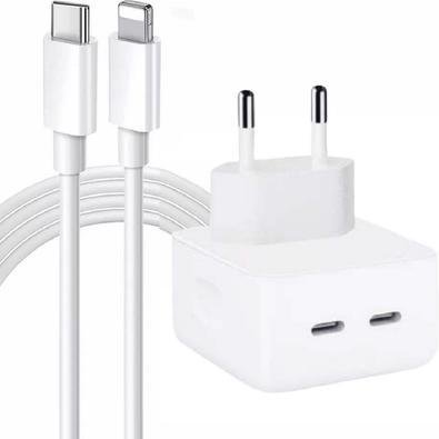Carregador Turbo 35w USB-C, Compativel Iphone, 11, 12, 13, 14, Bivolt