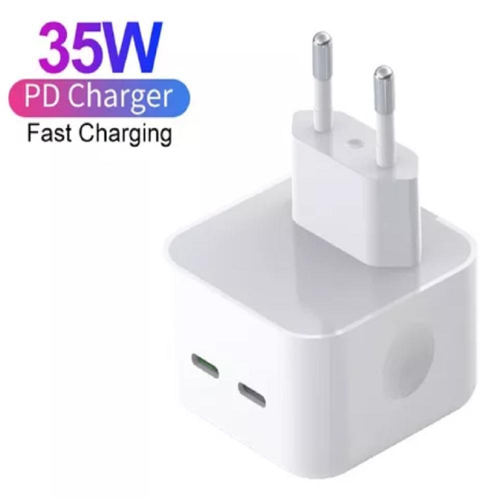 Imagem 2 de 5 do produto Carregador Turbo 35w USB-C, Compativel Iphone, 11, 12, 13, 14, Bivolt