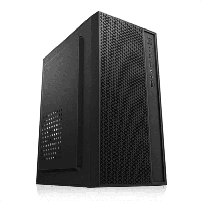 Gabinete Office Microdigi Md-410 Mini-tower, Com Fonte 200w, USB 2.0, Sem Cooler, Preto
