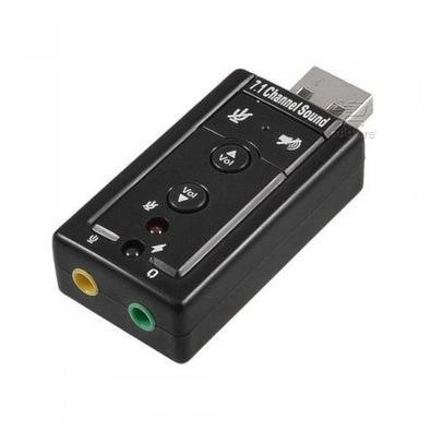 Adaptador USB F3, 7.1 Canais Virtuais, Adaptador Para Microfone, Led Indicador