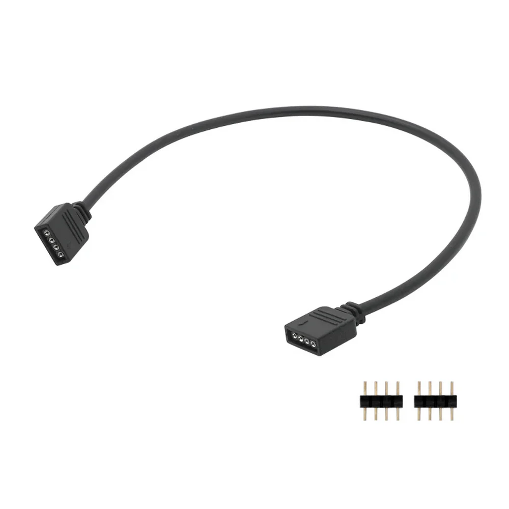 Imagem 5 de 5 do produto Cabo Extensor RGB, 4 Pinos 12V, Preto, 30cm, Para Cooler FAN e Fita de LED