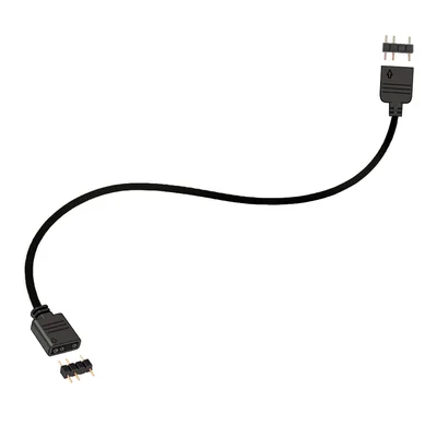 Cabo Extensor para LED, ARGB de 3 Pinos (5v), Comprimento de 1 metros (100cm), Preto