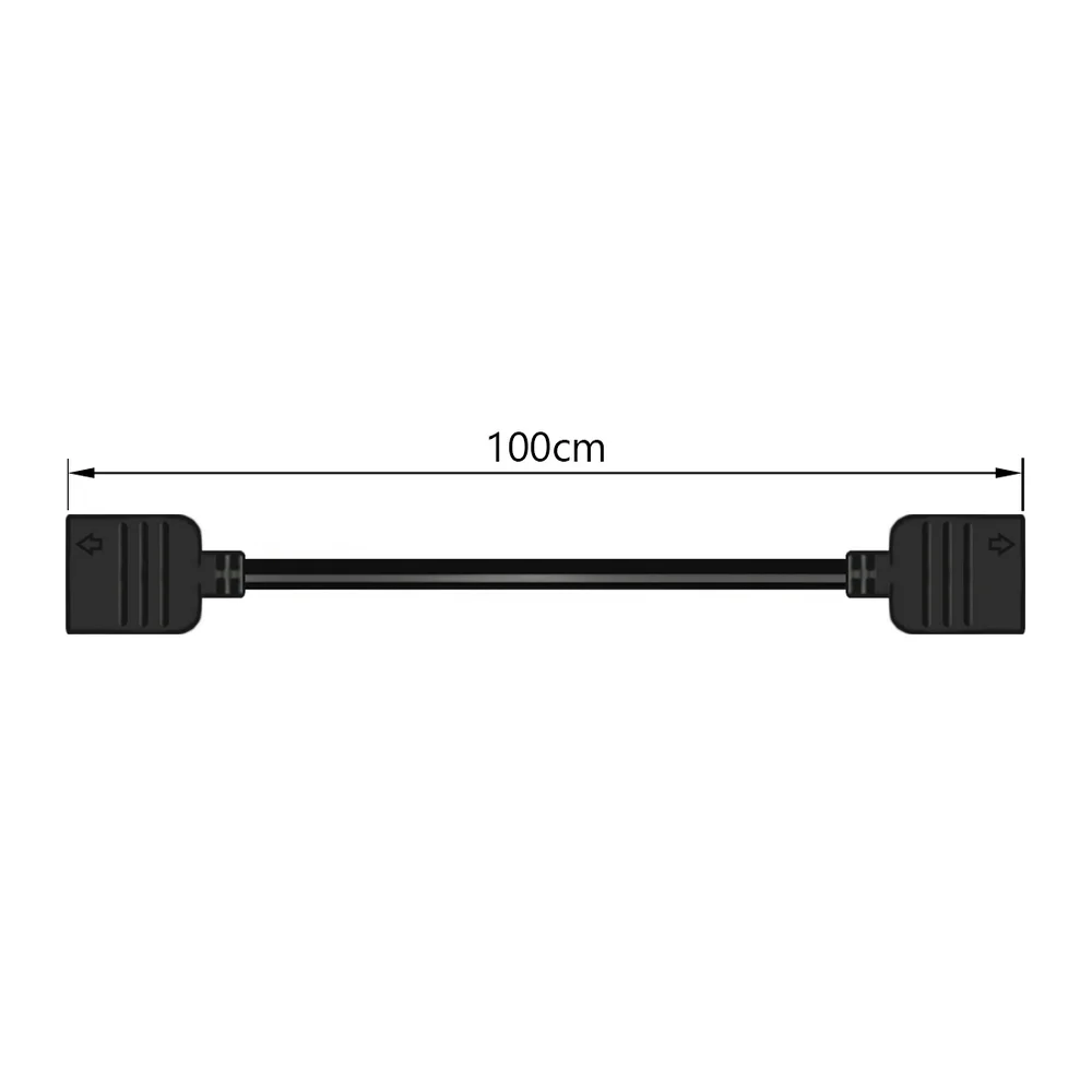 Imagem 3 de 4 do produto Cabo Extensor para LED, ARGB de 3 Pinos (5v), Comprimento de 1 metros (100cm), Preto