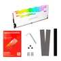 Kit 2 Dissipadores de Calor para Memória RAM, Branca, ARGB 5V, 3 Pinos, Coolmoon, DDR3, DDR4, DDR5