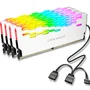 Kit 4 Dissipadores de Calor para Memória RAM, Branca, ARGB 5V, 3 Pinos, Coolmoon, DDR3, DDR4, DDR5