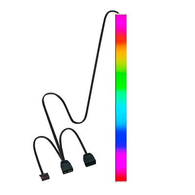 Barra de Led ARGB 5v 3 Pinos, Quadrada, 300mm, 18x18, Magnética, Decoração Gabinete