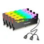 Kit 4 Dissipadores de Calor para Memória RAM, ARGB 5V, 3 Pinos, Coolmoon, DDR3, DDR4, DDR5