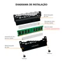 Kit 4 Dissipadores de Calor para Memória RAM, ARGB 5V, 3 Pinos, Coolmoon, DDR3, DDR4, DDR5