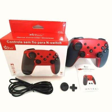 Controle Sem Fio Feir Nintendo Switch Preto KaBuM