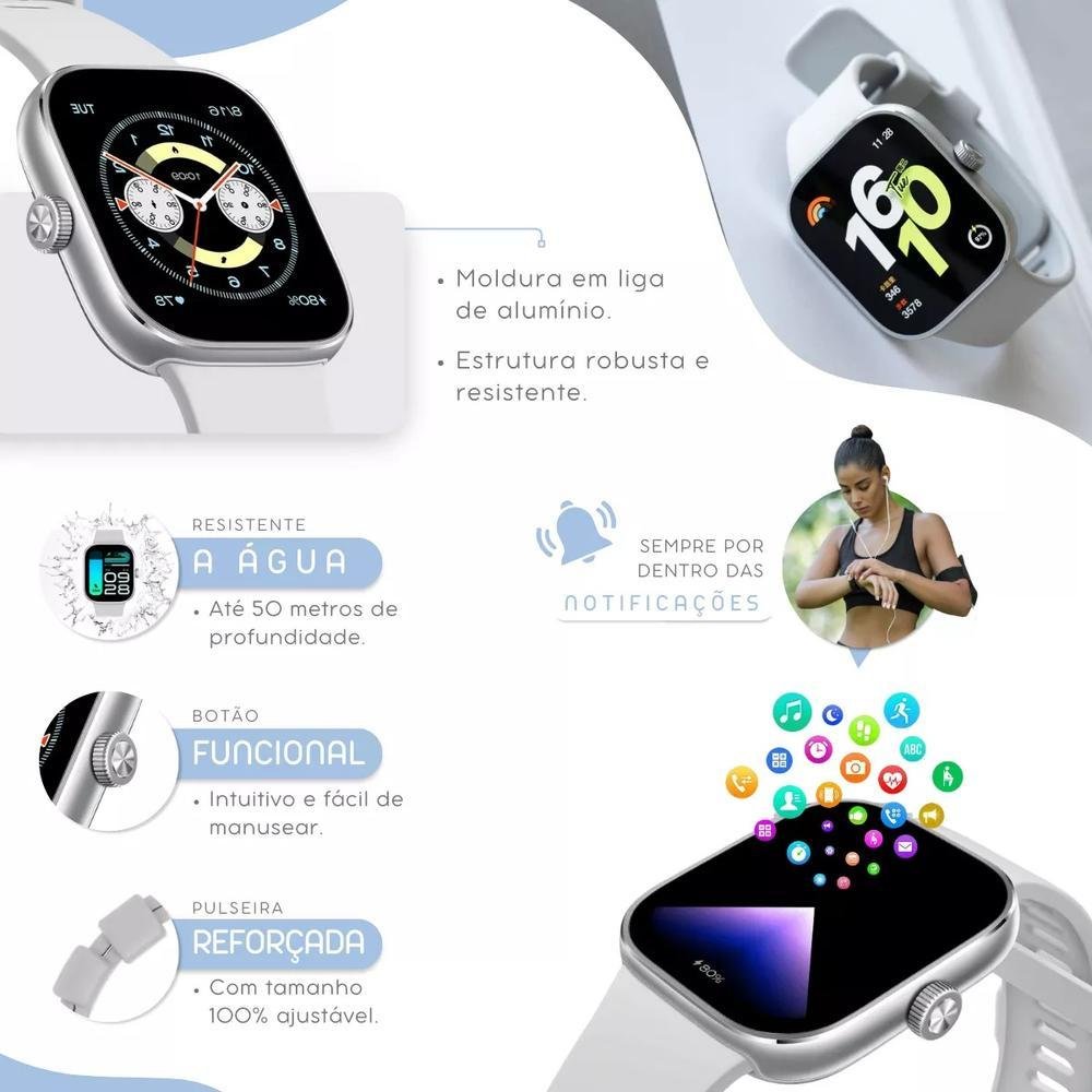 Imagem 5 de 5 do produto Smartwatch Xiaomi Redmi Watch 4, Bluetooth, Resistência à Água, Tela De de 1.97 Pol., Sensor de Oxigênio no Sangue
