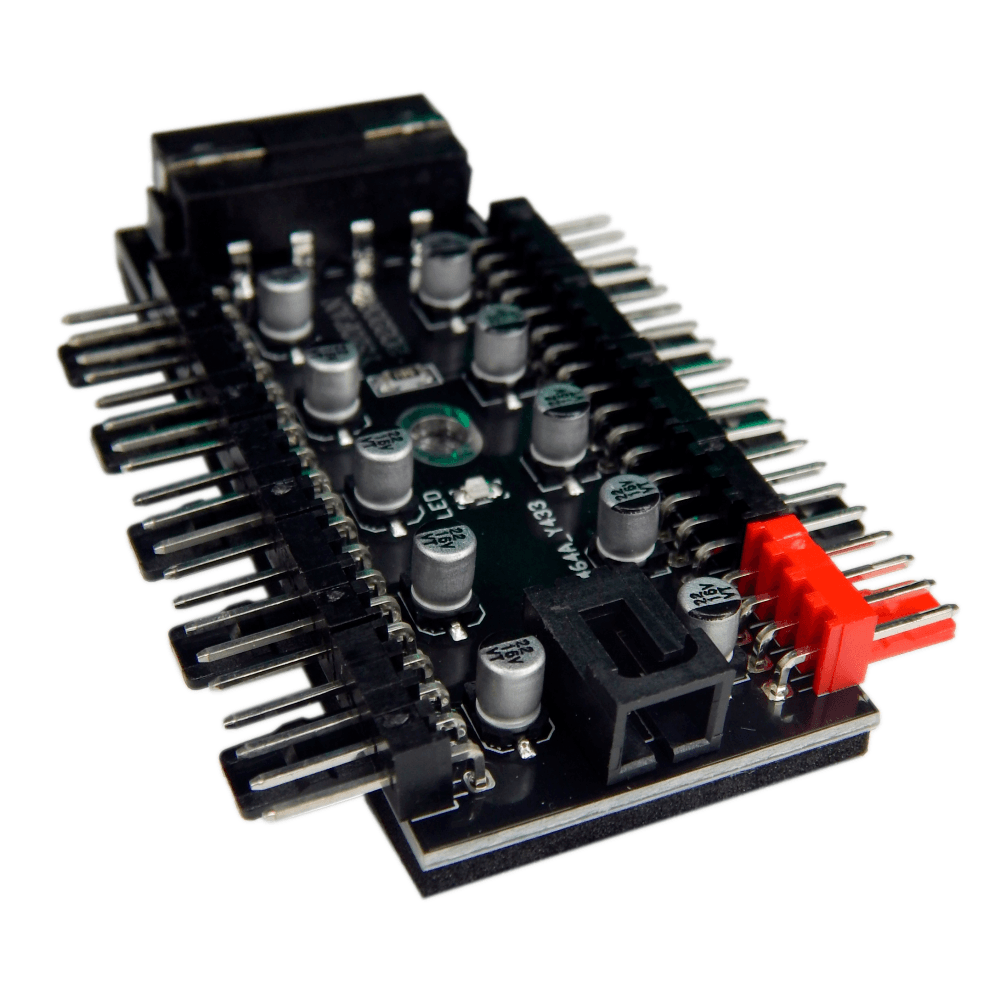 Imagem 3 de 5 do produto Hub Controlador Pwm 4 Pinos, 10 Portas, Alimentação MOLEX, Compatível com 3 pinos