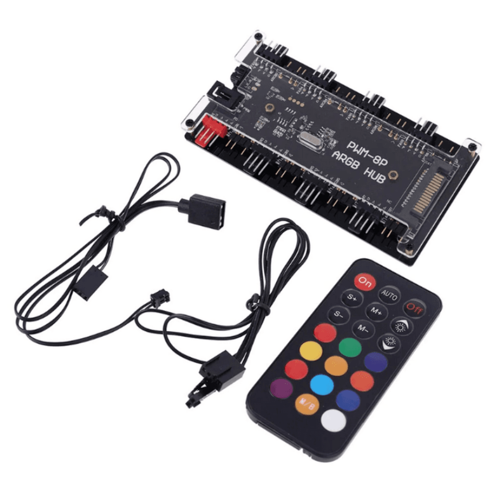 Hub Controlador Led Argb 5v 3 Pinos 8 Portas