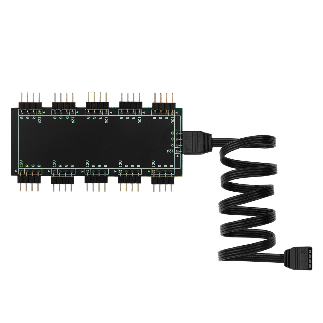 Hub Asus, Multi RGB 12v, 4 Pinos Divisor RGB, Até 10 Fans