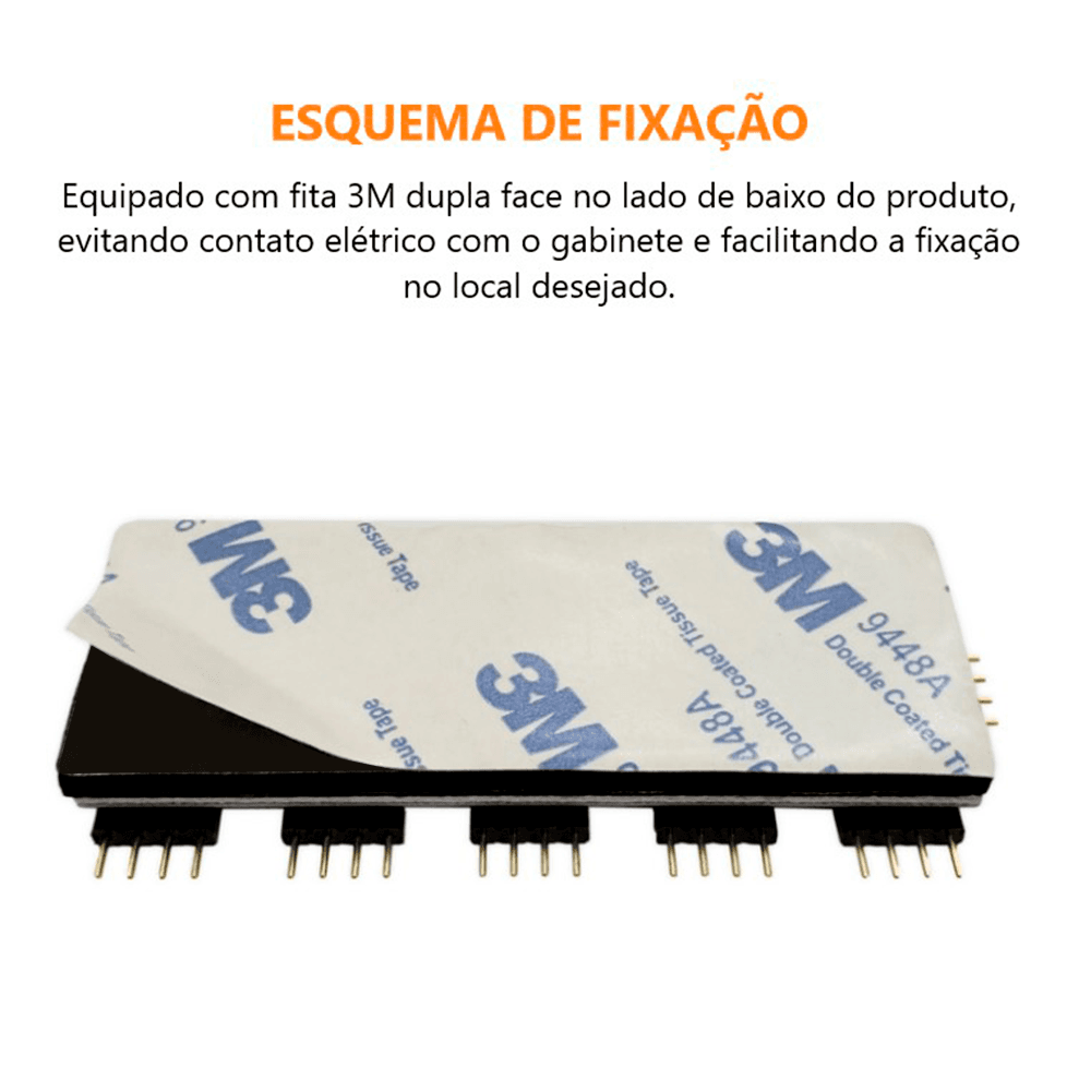 Imagem 4 de 5 do produto Hub Asus, Multi RGB 12v, 4 Pinos Divisor RGB, Até 10 Fans