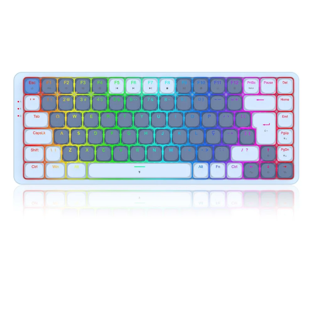 Teclado Mecanico Redragon K675, Gamer Vili Wired Low Profile, USB, Switch Brown, Azul Teclado Mecanico Redragon K675, Gamer Vili Wired Low Profile, USB, Switch Brown, Azul