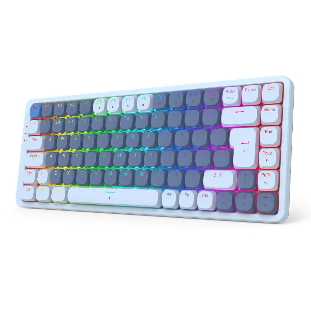 Teclado Mecanico Redragon K675, Gamer Vili Wired Low Profile, USB, Switch Brown, Azul Teclado Mecanico Redragon K675, Gamer Vili Wired Low Profile, USB, Switch Brown, Azul