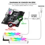 Dissipador De Calor Memória RAM ARGB 5V 3 Pinos Controlável Cor: Branco