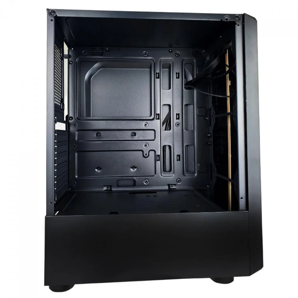 Imagem 3 de 5 do produto Gabinete  Mid Tower Gamer Hayom Gb1724, Lateral Em Vidro Temperado, LED, RGB, USB 3.0, ATX, Preto