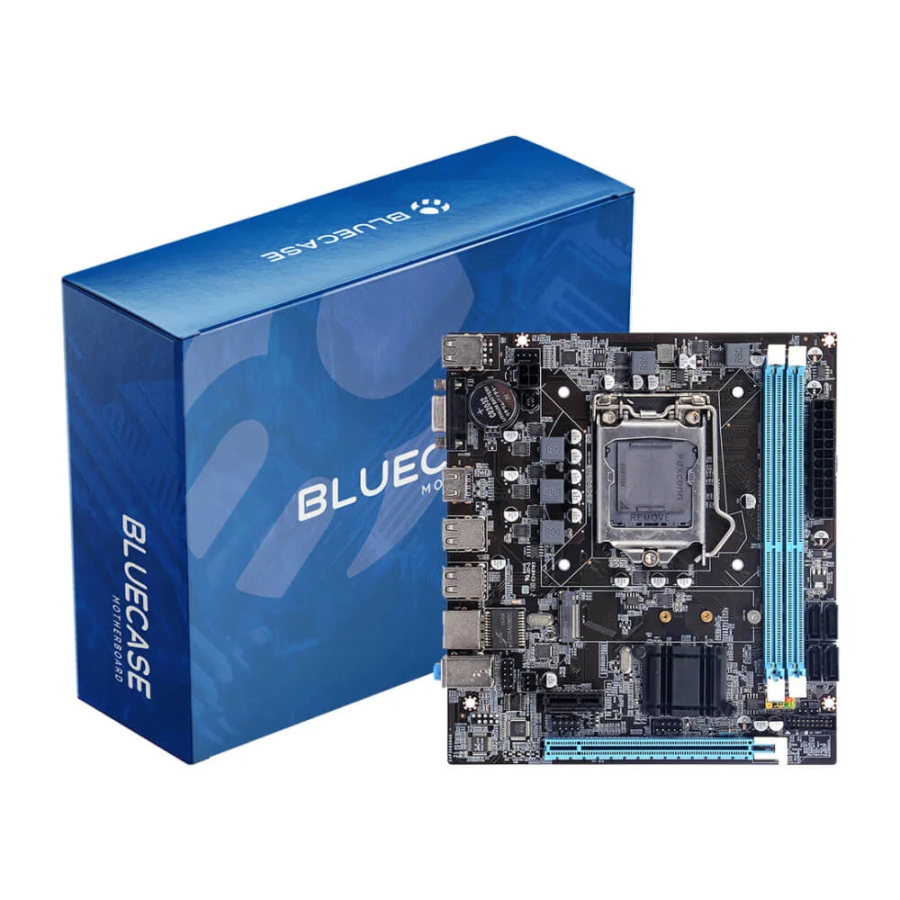 Placa-Mãe Bluecase H61, Intel, LGA 1155, M-ATX, DDR3, VGA / HDMI / M.2 NVMe, Suporta Até 16GB, Chipset Intel H61 - Bmbh61-G2hg-M2exbx 6