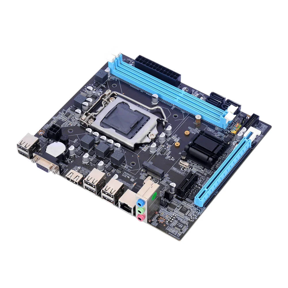 Placa-Mãe Bluecase H61, Intel, LGA 1155, M-ATX, DDR3, VGA / HDMI / M.2 NVMe, Suporta Até 16GB, Chipset Intel H61 - Bmbh61-G2hg-M2exbx 8