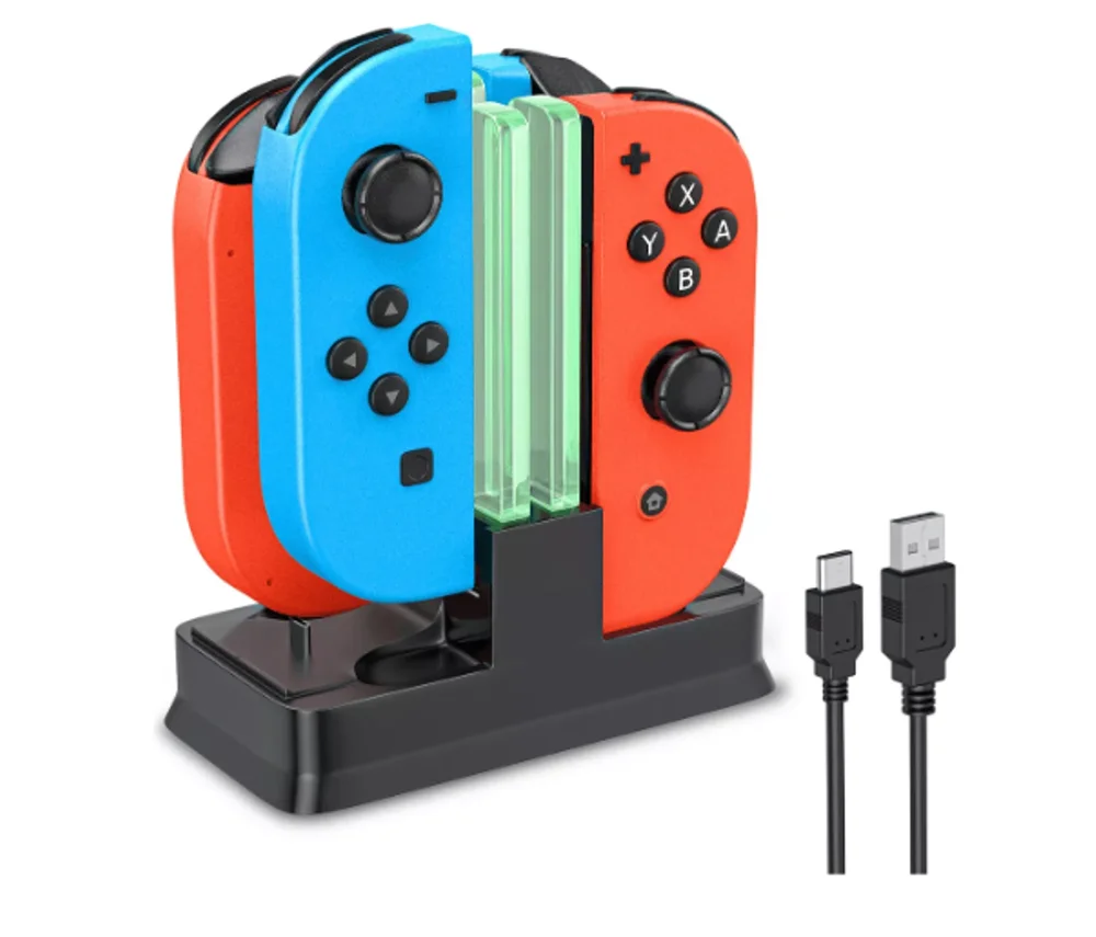 Imagem 2 de 5 do produto Carregador Base Suporte Controle Video Game Nintendo Switch - Preto