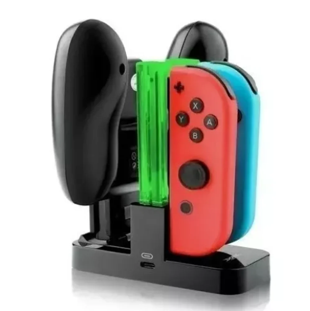 Imagem 3 de 5 do produto Carregador Base Suporte Controle Video Game Nintendo Switch - Preto