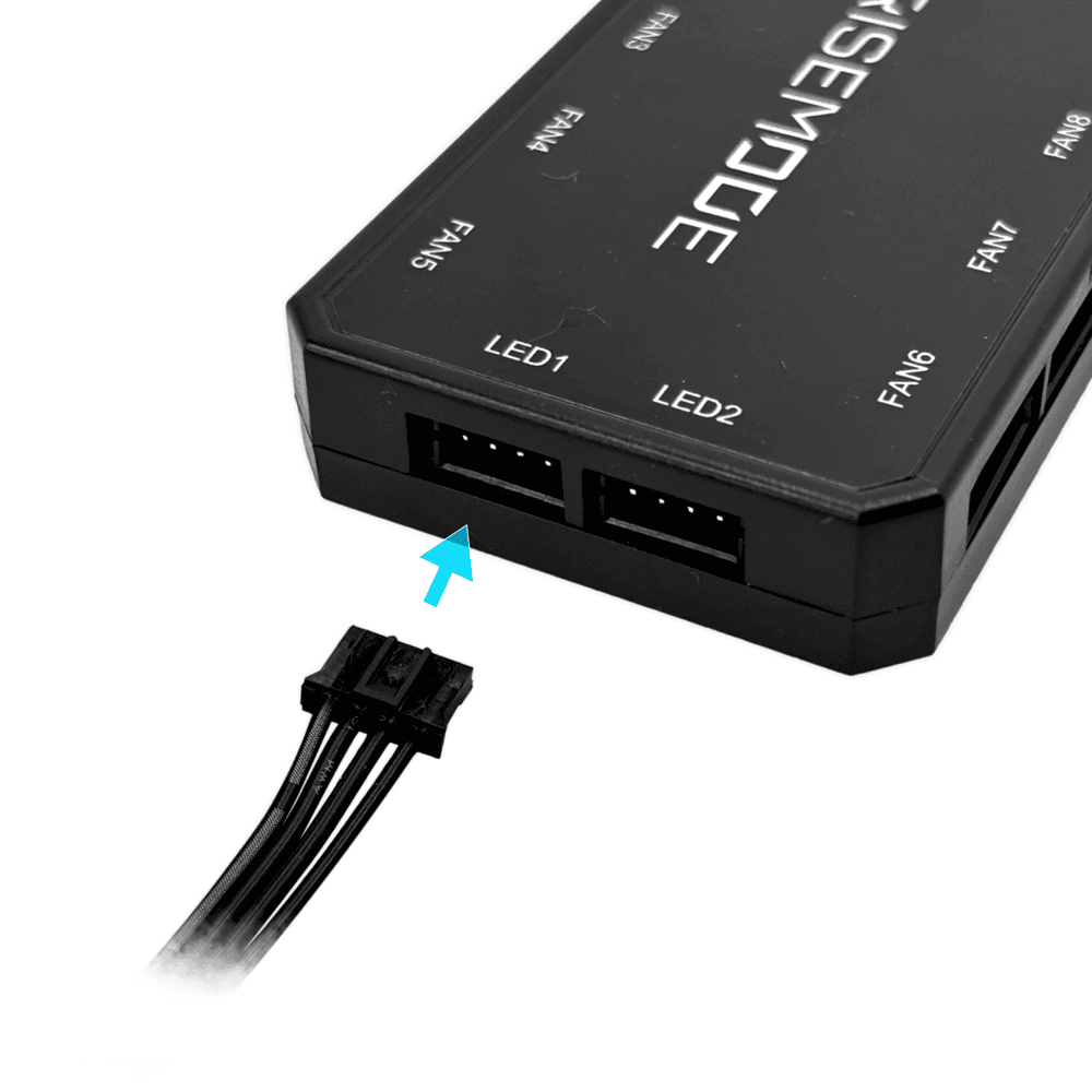 Imagem 2 de 5 do produto Cabo Adaptador 4 Pinos LED1, LED2, Para ARGB 3 Pinos 5V, Compatível com Controladoras 6 Pinos