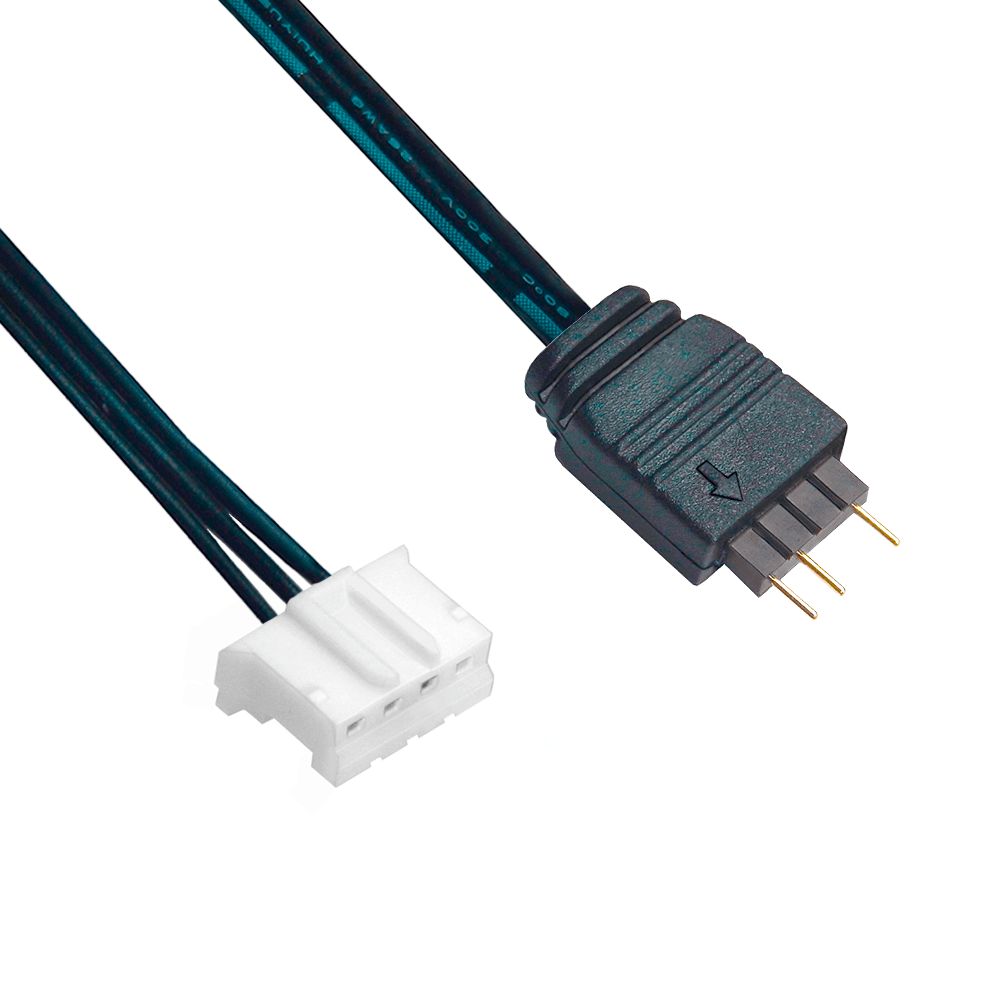 Imagem 3 de 5 do produto Cabo Adaptador 4 Pinos LED1, LED2, Para ARGB 3 Pinos 5V, Compatível com Controladoras 6 Pinos