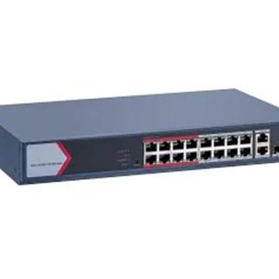 Switch Hikvision Metalico Ds-3e1318p-ei/m,  16 Portas, Poe  Fast Ethernet