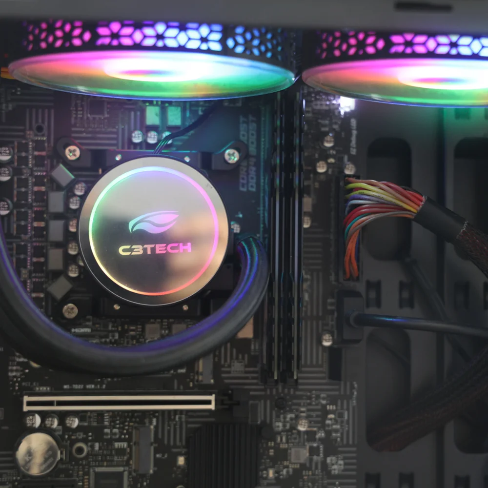 Water Cooler C3tech, 120mm, RGB, Preto - Fc-w360 6