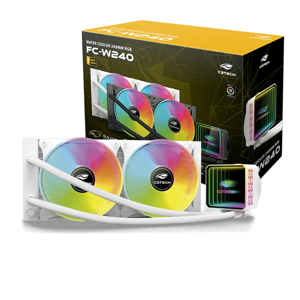 Water Cooler C3tech, 120mm RGB, Branco - Fc-w240wh 6