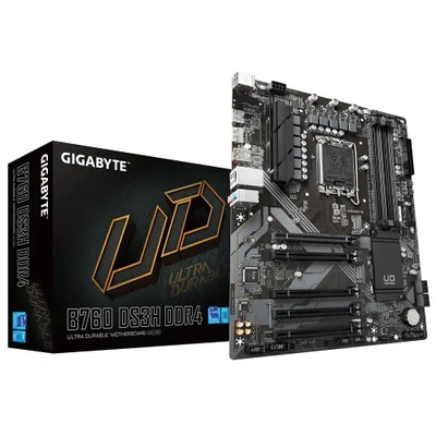 Placa Mãe Gigabyte B760 Ds3h, LGA 1700, ATX, DDR4, HDMI, M.2, DP, USB 3.2