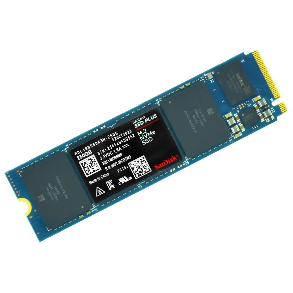 Imagem 4 de 5 do produto SSD Sandisk Plus 250GB, M.2 2280 NVMe Pcie Gen3 - Sdssda3n-250g-G26