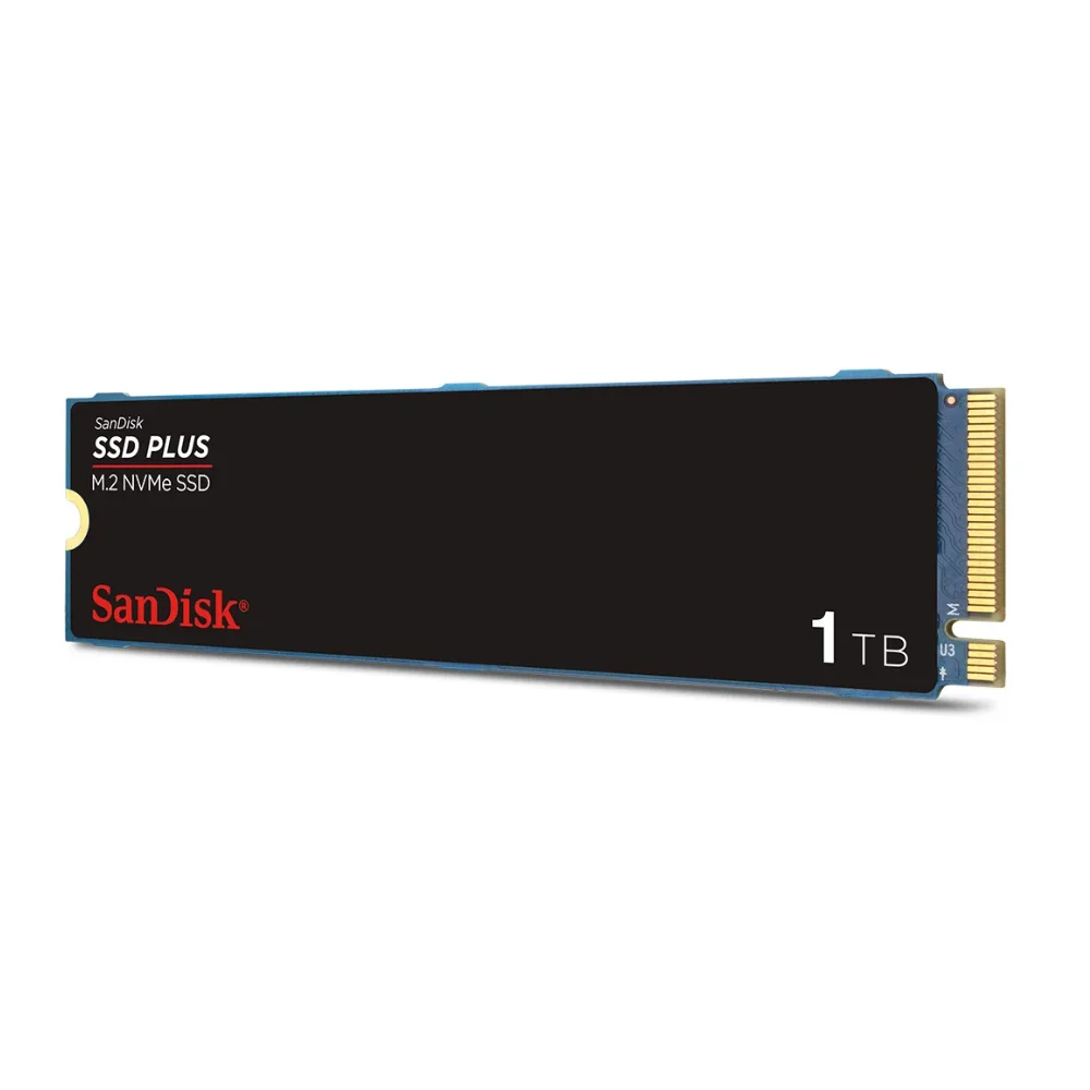 Imagem 2 de 5 do produto SSD Sandisk Plus 1TB, M.2 2280 NVMe Pcie Gen 3.0, Leitura 3200MB/s E Gravação 2500MB/s - Sdssda3n-1t00-G26