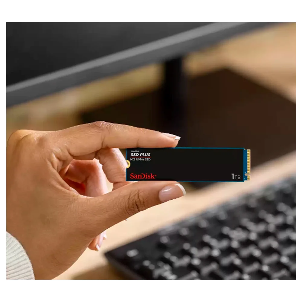 Imagem 3 de 5 do produto SSD Sandisk Plus 1TB, M.2 2280 NVMe Pcie Gen 3.0, Leitura 3200MB/s E Gravação 2500MB/s - Sdssda3n-1t00-G26