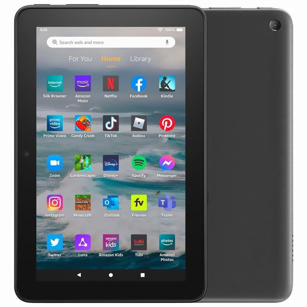 Amazon Fire 7 タブレット 16GB 液晶保護フィルム付き Tablet Amazon Fire Hd7 16gb Wifi Com Alexa Verde | Amazon.com.br