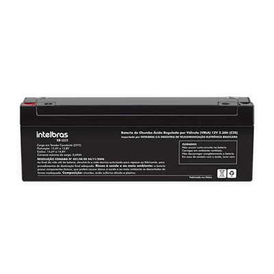 Bateria De Chumbo-ácido Intelbras Xb 1223, 12v, 2.3 Ah, Vrla - 4821002
