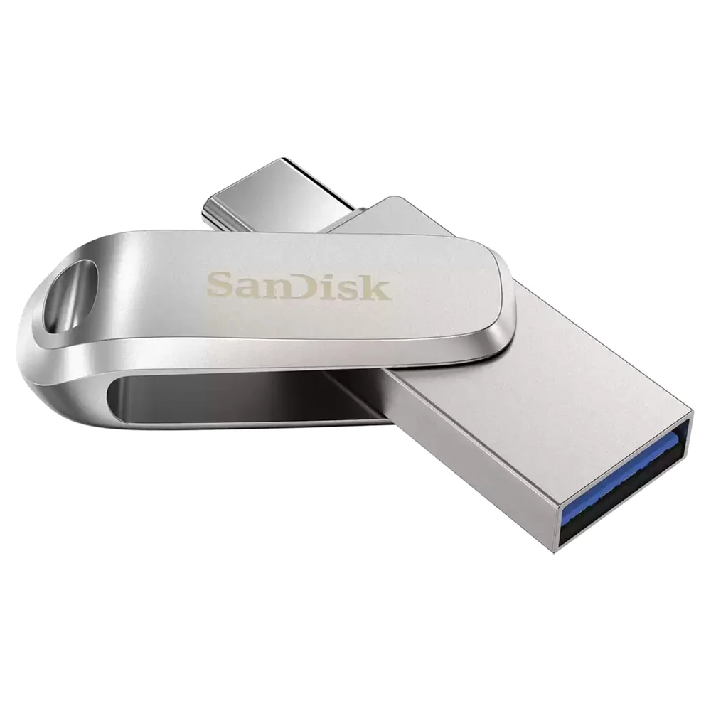 Imagem 2 de 3 do produto Pen Drive 64GB Sandisk Ultra Dual Drive, USB 3.0, Prata